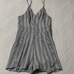 Black and white romper